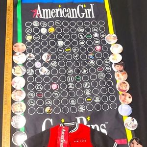 American girl pin flag and American girl jacket NWT